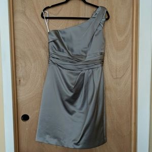 Silver bridesmaid dress